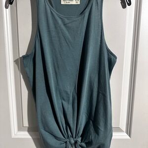 Abercrombie Kids Solid Teal Tie-Front Tank Top – Size 13/14